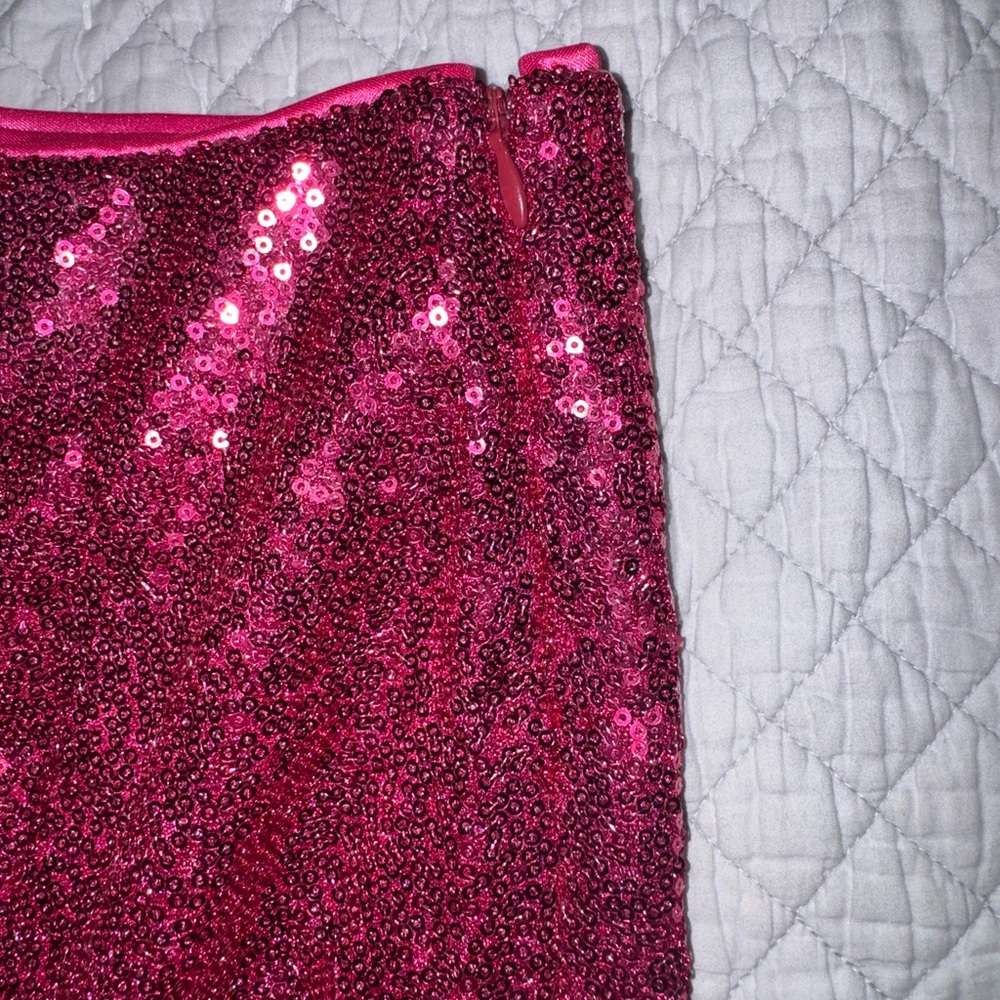 NWT Allegra K High Waist Pink Sequin Mini Shorts - Picture 8 of 10